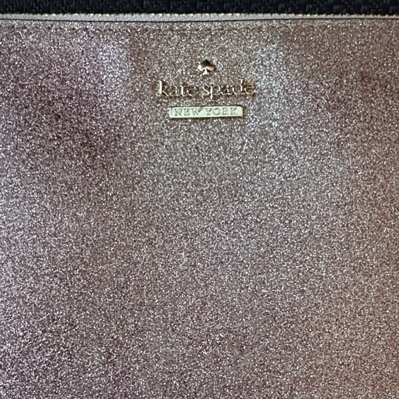 Kate Spade Rose Gold Glitter Cosmetic Bag - Picture 2 of 4